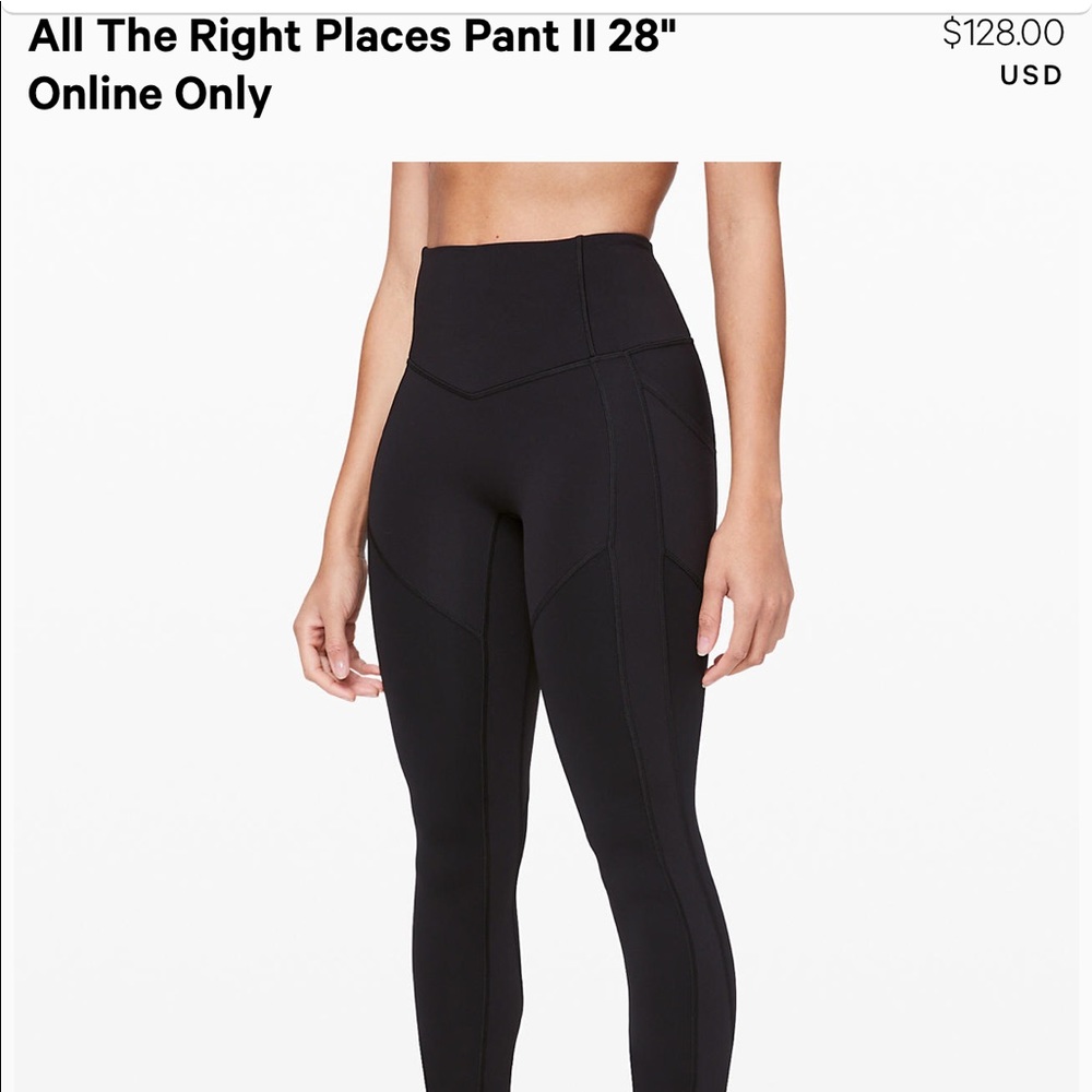 Lulu Lemon All the right places leggings size 8